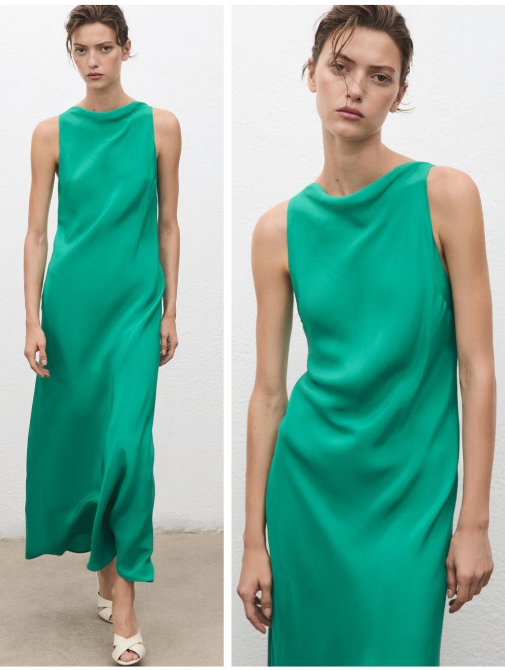 MANGO Satin Dress